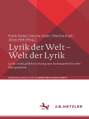cover image of Lyrik der Welt – Welt der Lyrik